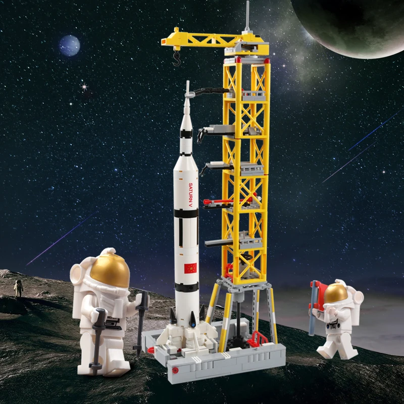 

335pcs Astronaut Rocket Launcher Technic Building Block Toy Compatible Legoed Technic Space Exploration Educational Toy For Kids