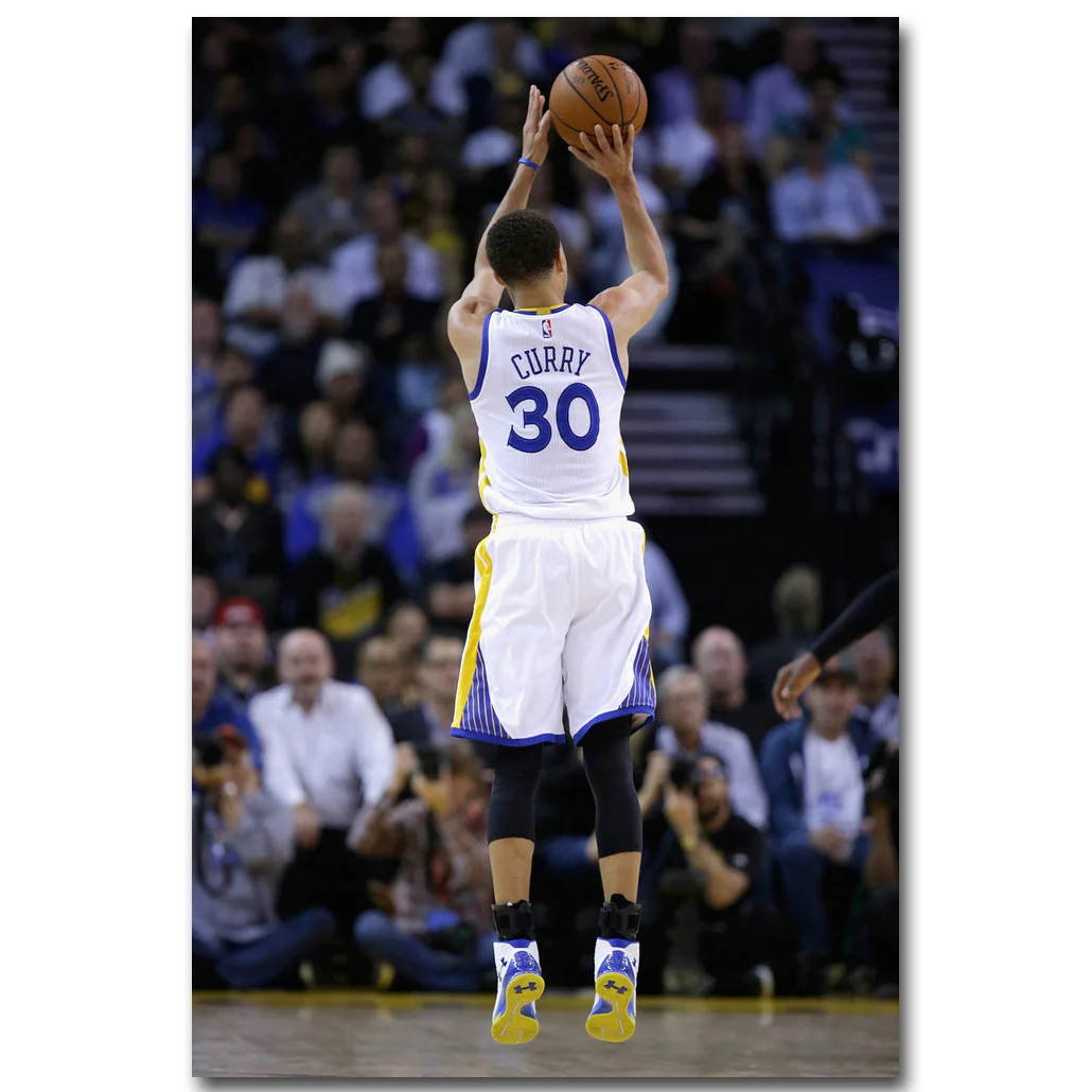

Stephen Curry Shoot Basketball Art Silk Fabric Poster Print 13x20 24x36 inch Sport Pictures for Room Wall Decor 011
