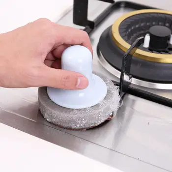 

1 PC 10*7 cm Scrubbing Sponge Cleaning Brush Absorbent with Tray Sink Kitchen Pan Dish Bowl Pot Gas Stove Cleaner Scouring Pad