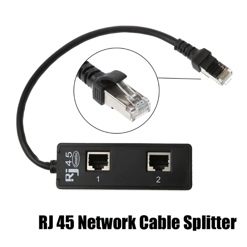 1 комплект от 1 до 2 для сети Ethernet LAN RJ45 разъем сплиттер удлинитель Кабель-адаптер высокая скорость