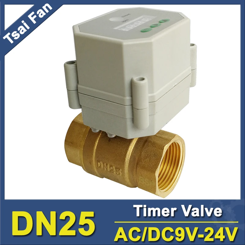 

Electric Timer Control Valves AC/DC9V-24V BSP/NPT 1'' DN25 For Garden Automatic Irrigation with time setting CE IP67 Meal Gears