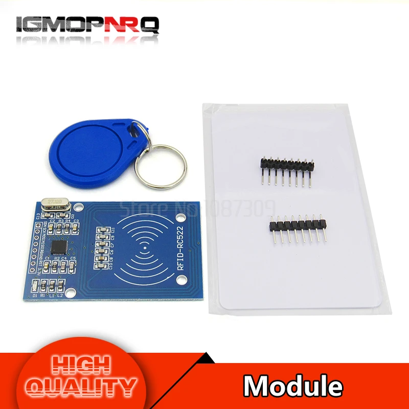 

1set MFRC-522 RC522 mfrc 522 RFID RF IC card inductive module with free S50 Fudan card key chain