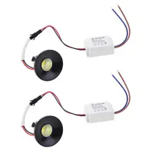 AC 110~ 240v 3W светодиодный потолочное утопленное пятно светильник вниз светильник темное крепление черная Встраиваемая лампа для спальни витрина украшение