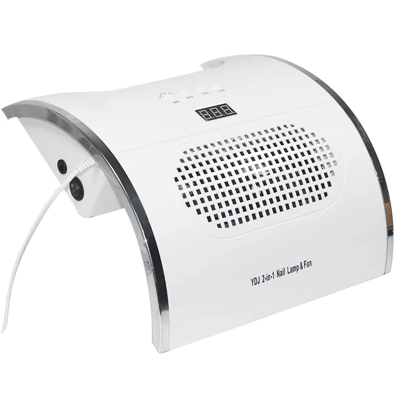 

Strong Power 2 In 1 Nail Fan Art Salon Suction Dust Collector Vacuum Cleaner Nail Dust Collector 80 W UV LED Nail Dryer Lamp