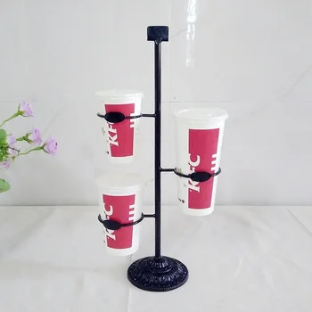 

Bar iron display stand paper cup storage stand coffee shop internet cafe milk tea shop beverage cup display stand wx7021502