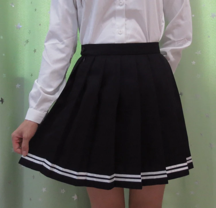 Japanese high school student girl cute kawaii classical pleated skirt Macaron color cosplay high waist school uniform skirt the layman s guide to classical architecture