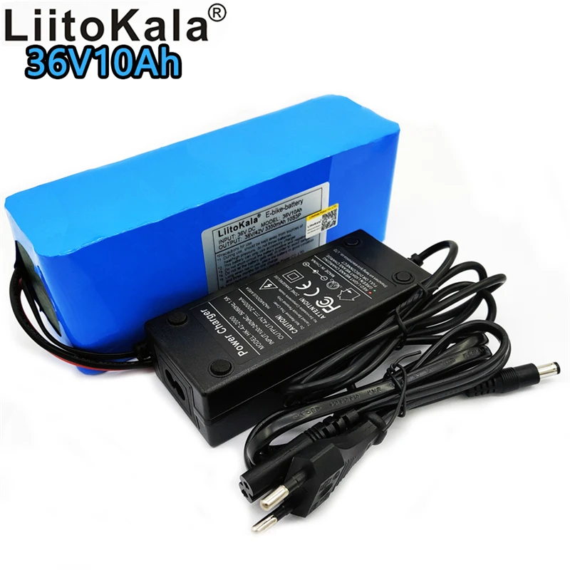 

LiitoKala 36V 10Ah Battery 18650 Rechargeable Battery 42V 10000mAh 10S3P Lithium Ion Battery BMS 350W li-ion Electric Bicycle