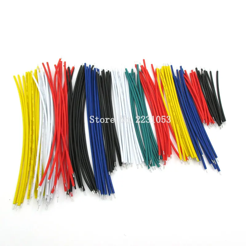 130Pcs 24AWG Breadboard Jumper Cable Wires Kit Tinning Double Tinned Component