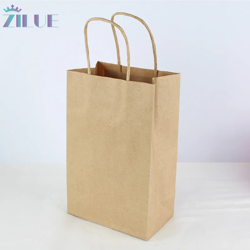 Пакет Zilue 50 шт./лот из высококачественной крафт-бумаги с ручкой пакеты для