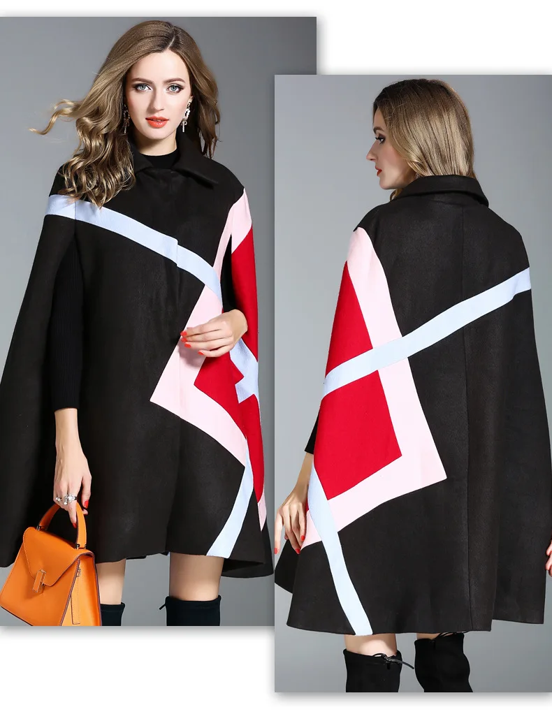 Новая зимняя мода свободная клетчатая Шаль Высокое качество Мода Элегантный отложной воротник однобортный женский шаль пальто