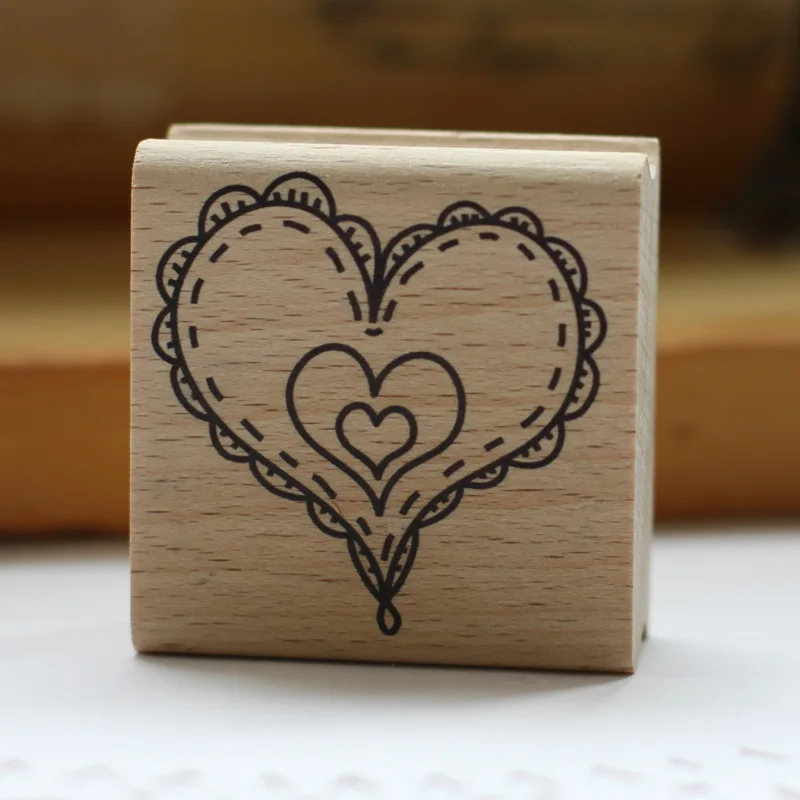 High quality love 5*5cm carimbos wooden stamp, scrapbooking rubber