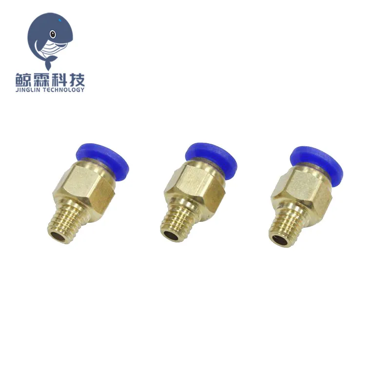 

5PCS 3D Printer 3D V5 J-head Pneumatic Connectors PC4-m6 1.75/3mm PTFE Tube quick coupler, j-head Fittings Hotend Fit