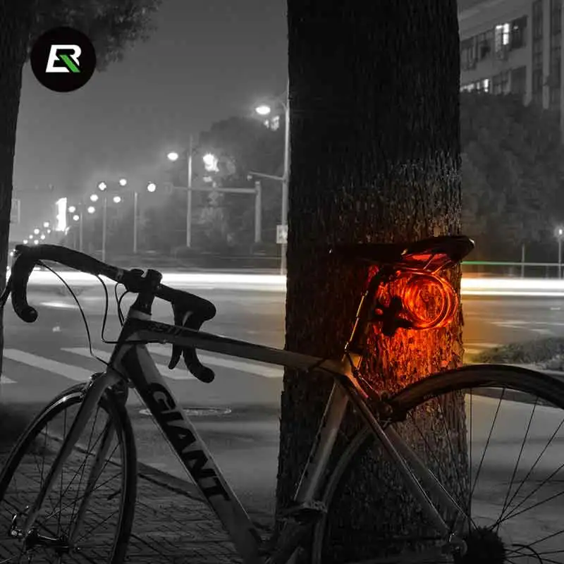 Top Rockbros 2 in 1 Bike Accessories Bicycle Light+Lock USB Rechargeable Waterproof Taillight 1.2 m Copper Wheel Lock Light Ciclismo 5