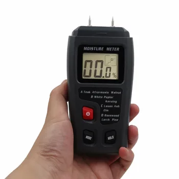 

Large LCD Display Two Pins Digital Wood Moisture Meter 0-99.9% Wood Humidity Tester Timber Damp Detector 20%off