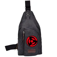 Аниме Nruto Sharingan, сказочный хвост, сумка через плечо, сумка через плечо, на молнии, на талии, на груди, сумка, холщовая, повседневная, на груди, сумки
