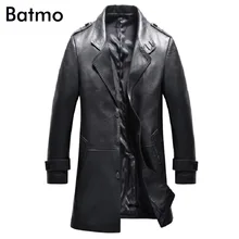 Batmo Новое поступление осень натуральная кожа овчина Тренч для мужчин, кожаная куртка для мужчин