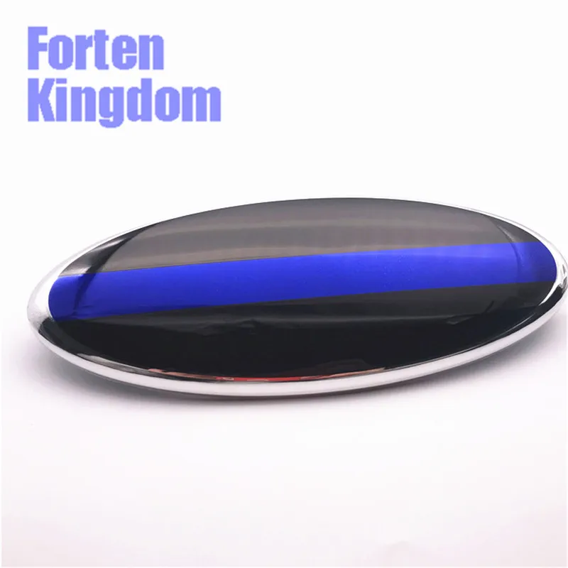 F150 blue line front emblem 06