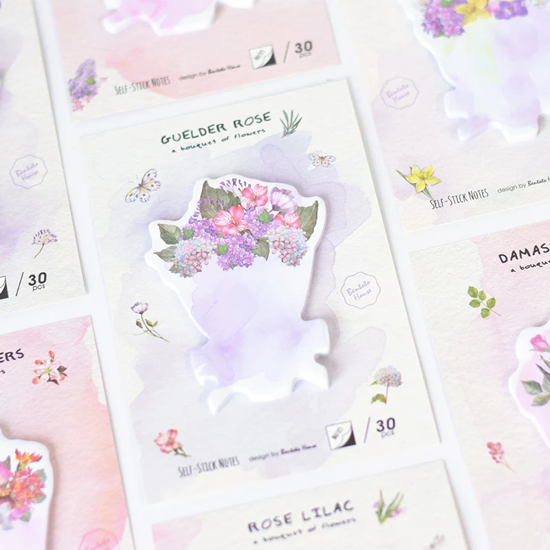

36 pcs/Lot Rose flowers sticky notes Removable memo pad paste Diary sticker Scrapbooking Wedding Office School supplies 6666