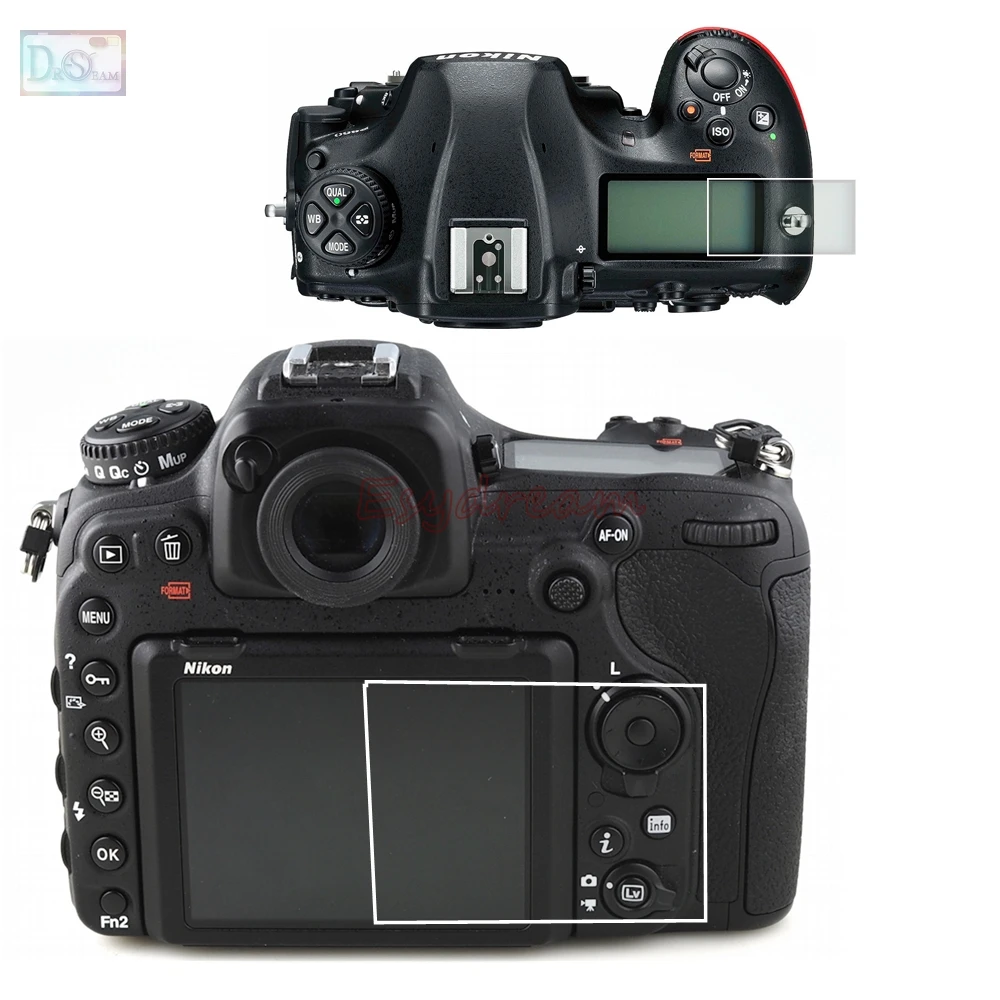 autocollant GGS 4ème génération  Larmor protection décran LCD pour appareil photo Nikon D850  Protection décran avec top à partir de film en verre trempé 