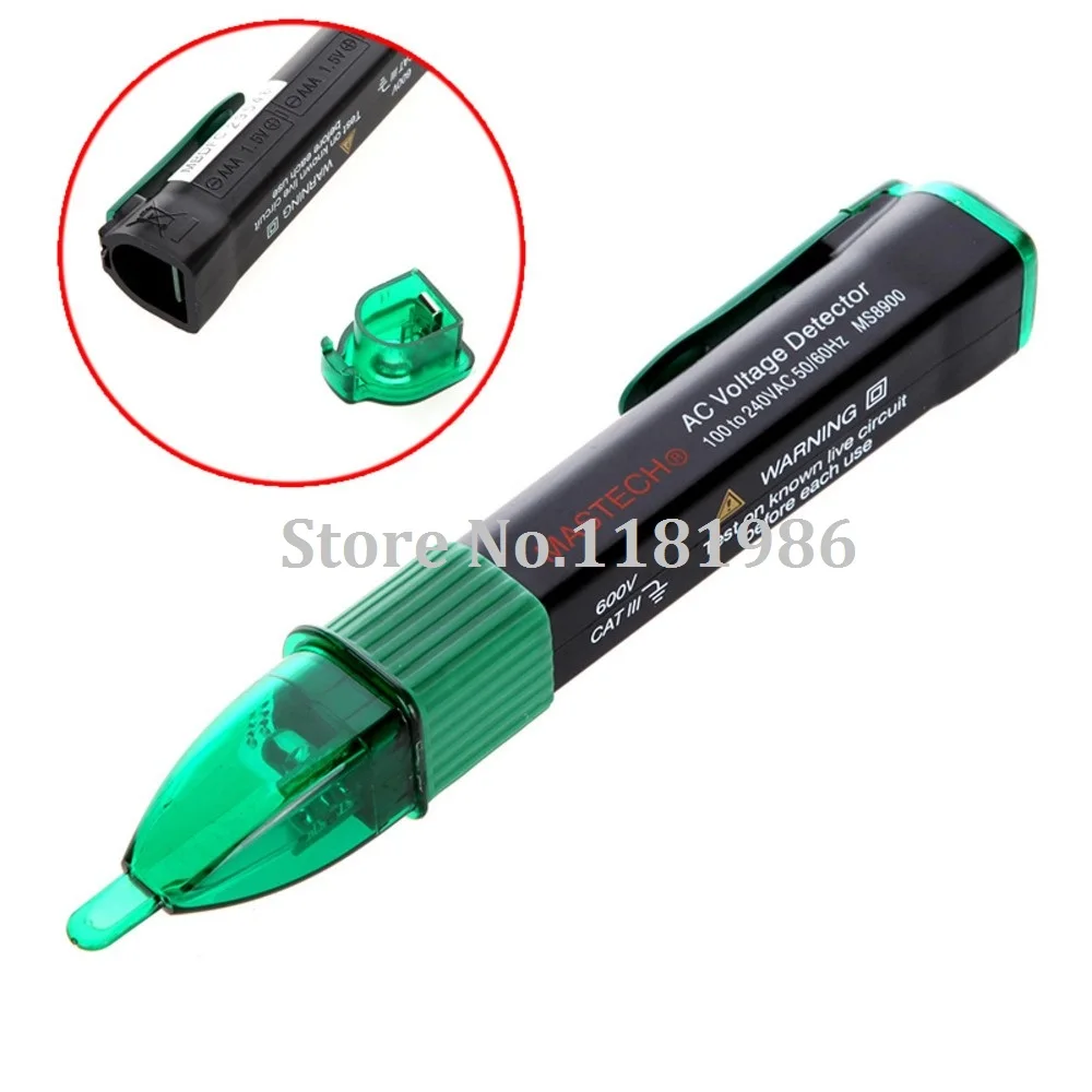 

MASTECH MS8900 Non-contact 100-240V AC Voltage Detector Tester Sensor Pen Sound and Light Alarm