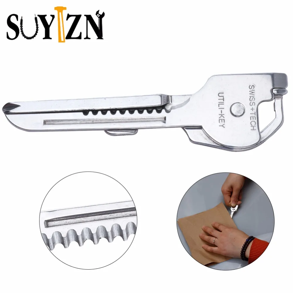 6 In 1 Mini Knife Multi Tool Utility KEY Tool Screwdriver Key Ring