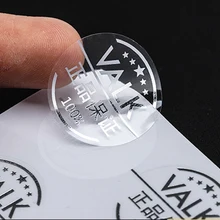 Professional custom Transparent thank you Label Sticker Circular Sealing Label Sticker PVC Transparent DIY Label Diameter bgj004