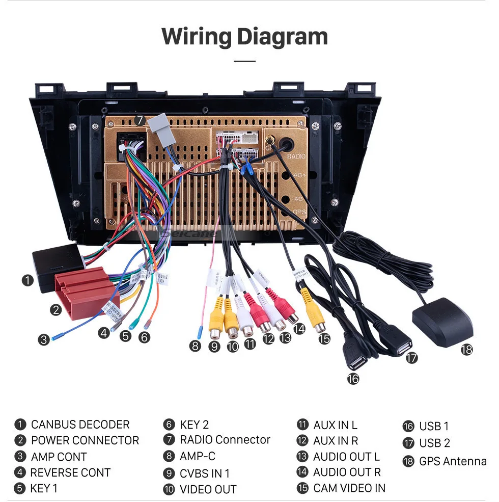Flash Deal Seicane Android 8.1 9" 2 Din Bluetooth Car Radio Stereo For Mazda 5 2009 2010 2011 2012 GPS Navi Multimedia Player Head Unit 20
