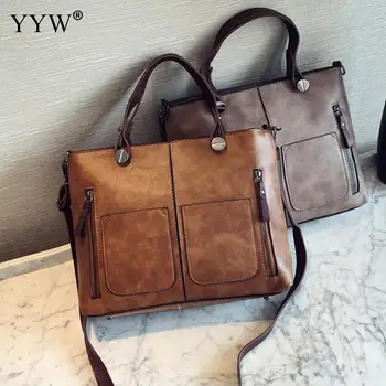 

YYW Vintage Women Shoulder Bag Female Causal Totes For Daily Shopping All-Purpose High Quality Dames Handbag Women Briefcase New