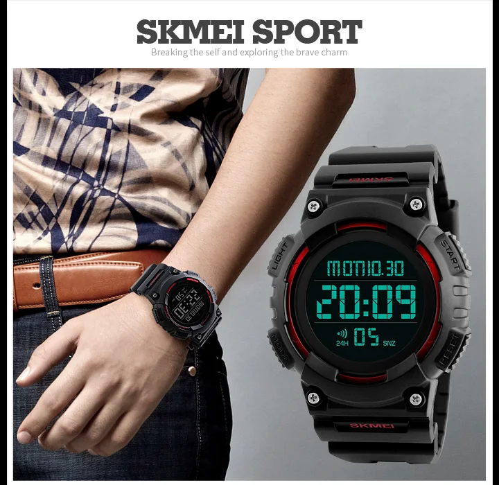 Luxury Sport Digital Watch 50m Waterproof LED Military Watch Men Fashion Electronics Student Wristwatches SKMEI Clock mens diving watches