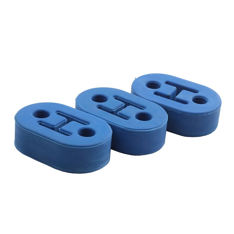 3 pcs Universal 2 Holes Muffler Exhaust Hanger Rubber Mounts Bushing