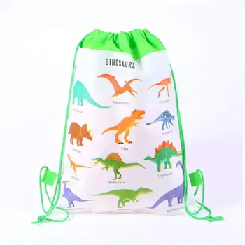 

1pcs Dinosaur Party Theme Happy Birthday Party Drawstring Bag As Party Gift Bag for Boy Girl Aniversario Party