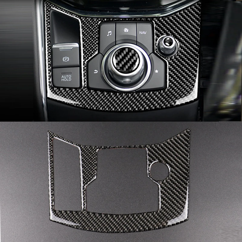 

For Mazda CX-5 CX5 2017 2018 ONLY LHD Carbon Fiber Car Gear Shift Electronic Handbrake Panel Cover Decor Trim