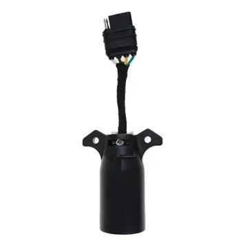 

7 Pin to 4 Pins US Standard Truck Trailer AV Connector Adapter Blade Vehicle 7pin Round RV Connector to Trailer 4pin Flag Plug