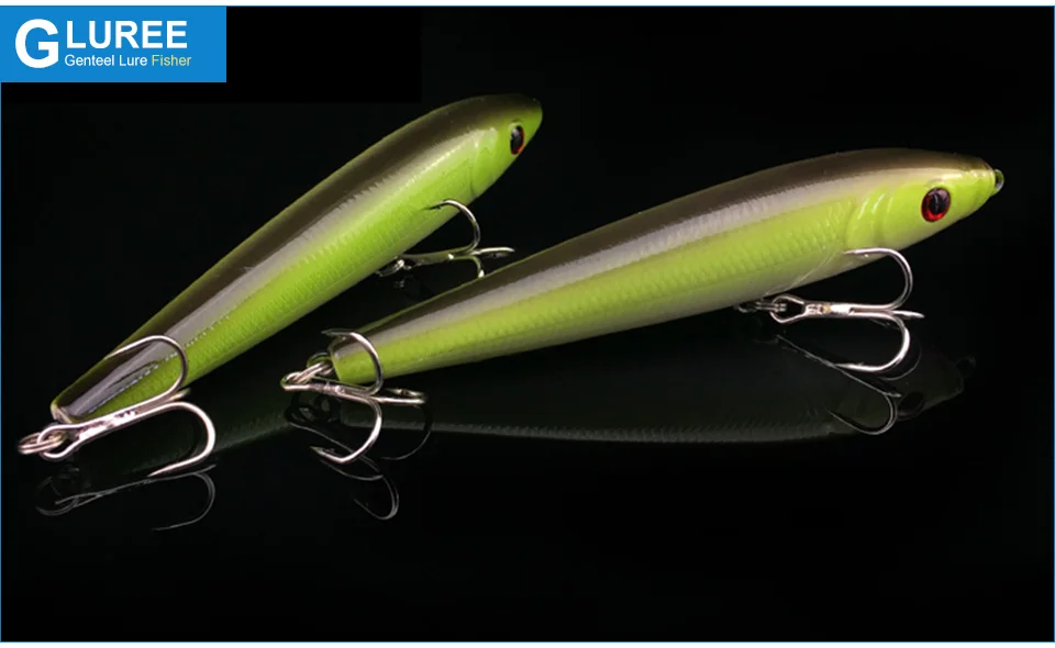 GLUREE-1Pcs-9cm-10g-Pencil-Hard-Fishing-Lures-Hard-Baits-Treble-Hooks-Wobbler-Artificial-Baits-Carp-Fishing-Tackle-Green_07