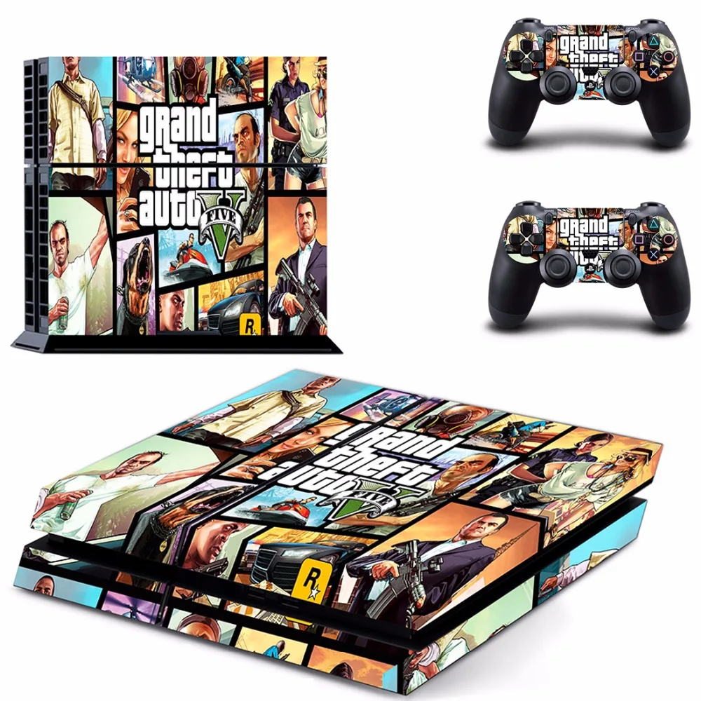 Gta Vのためのソニーps4 コンソール 2 コントローラデカールプレイステーション 4 ゲームパッドcontrole Cover Sticker Sony 4 Stickerscover For Aliexpress