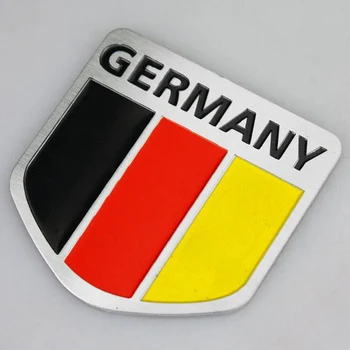 

2pcs/lot Germany National Flag Auto Car Fender Tail Trunk Emblem Decal Sticker Aluminum 50*50mm For Golf MK6 MK7 Polo Beetle etc