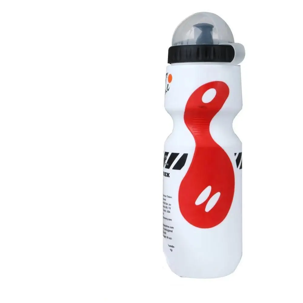1 шт. алюминиевый сплав велосипедная бутылка для воды, держатель для бутылки, набор для мотоцикла, велосипедная бутылка с пыленепроницаемой крышкой - Цвет: White with red