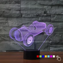 Картинг 3D свет 7 цветов RGB Ночная лампа корзина атмосферная лампа как домашнее освещение Спальня Декор сенсорный стол Lampara de Mesa