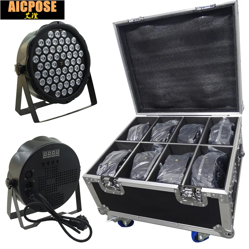 8 шт. 54X3 Вт RGBW LED Par свет DMX512 контроллер led диско DJ оборудование 25 градусов 4/8 каналов