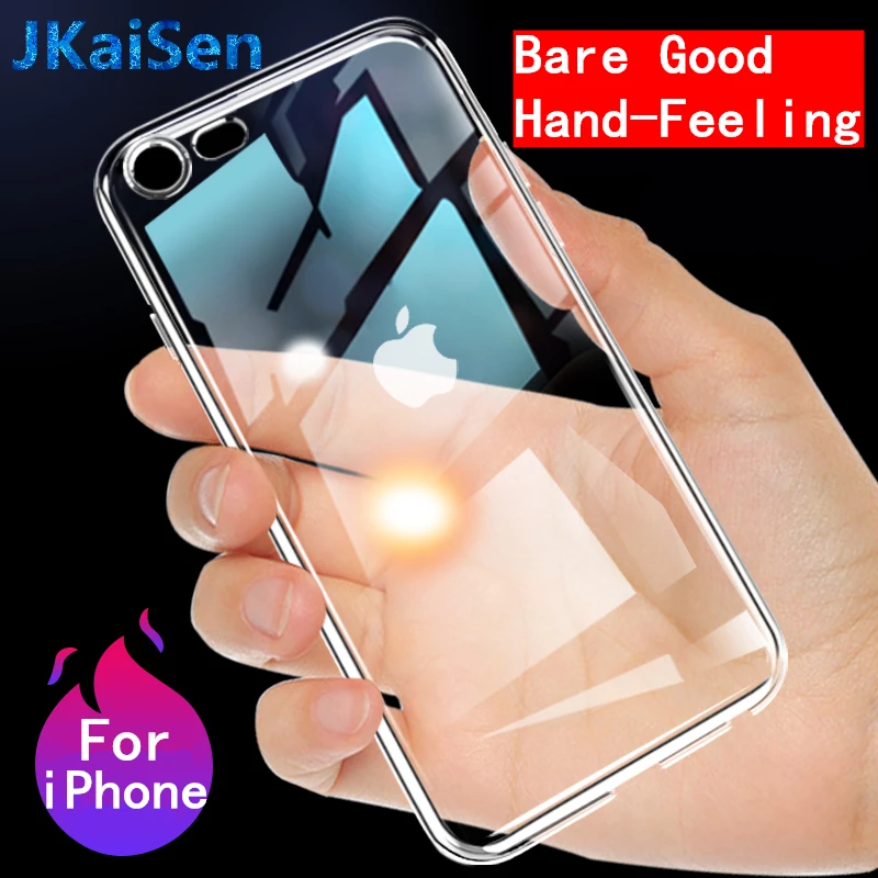 

Ultra Thin Soft Clear TPU Silicone Case Cover For Apple iPhone 5 6S 7 8 Plus Luxury Cases For iPhone XS XR MAX Coque Fundas Capa