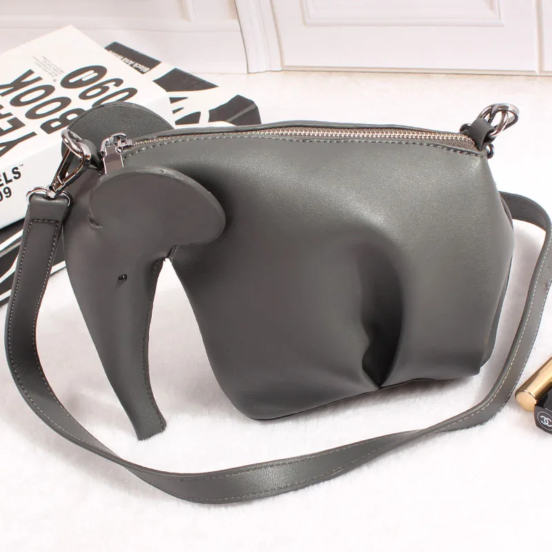 Высококачественная женская кожаная сумка, повседневная сумка в форме слона, женская сумка-мессенджер