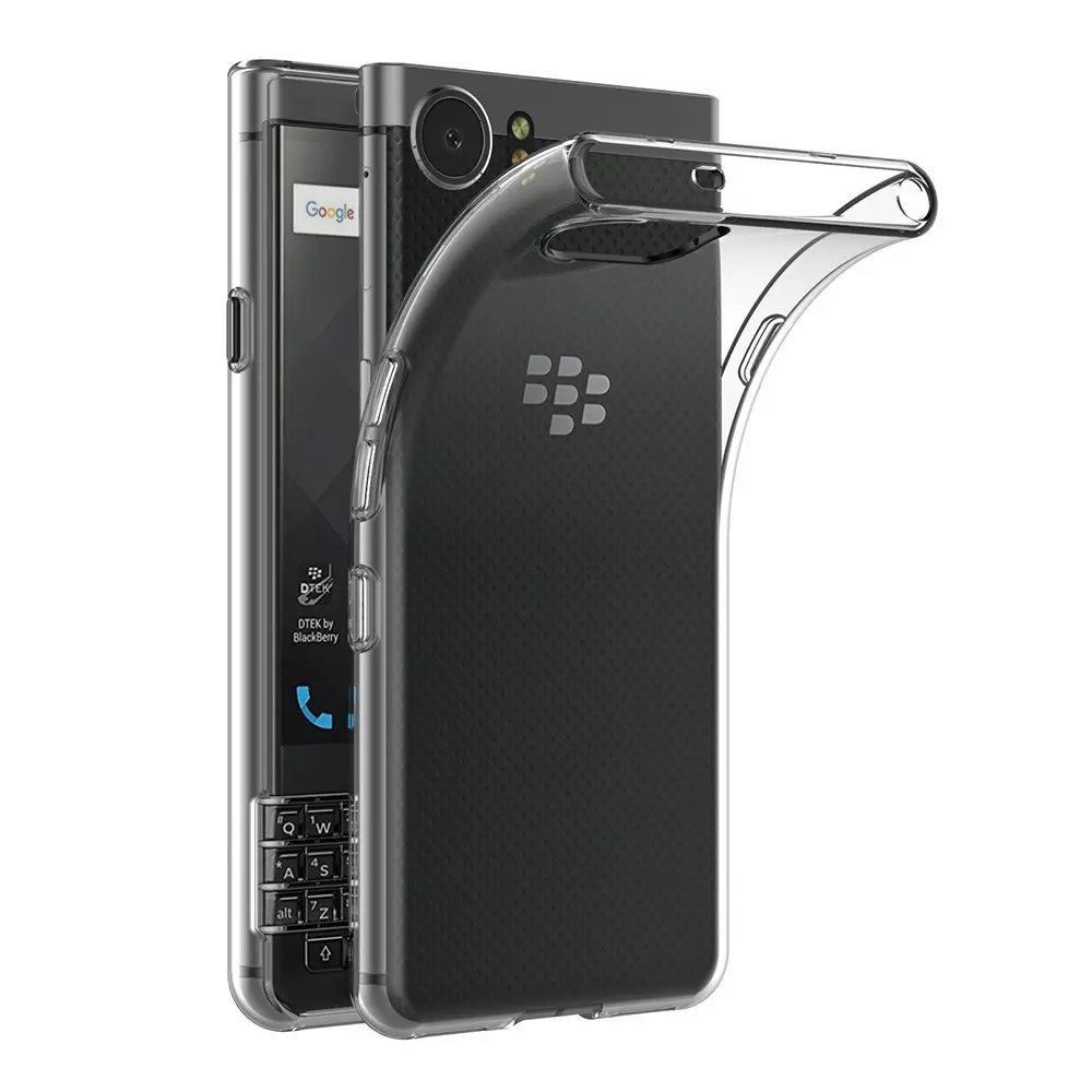 Transparent Case For BlackBerry Keyone Soft TPU Silicone Gel Clear Back 