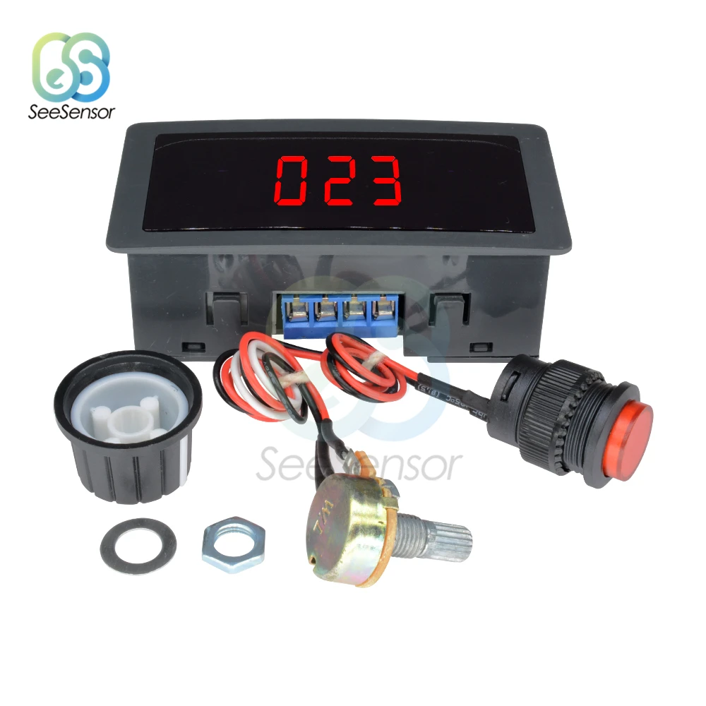 

DC 6V-30V 12V 24V 8A MAX 16kHz Adjustable PWM Motor Speed Controller Red LED Digtal Display DC Motor Control CV Governor Switch