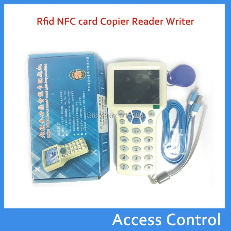 

Super 9 frequency copy encrypted NFC Smart Card Read-Writer RFID Copier ID/IC Read-Writer+5Pcs 125khz +5Pcs 13.56MHZ UIDcards