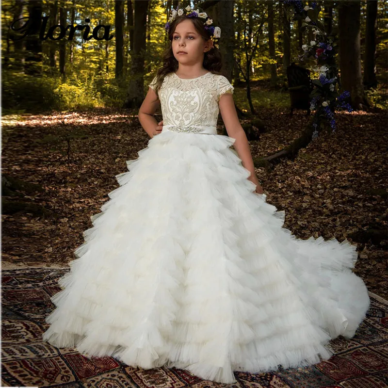 New-Arrival-Flower-Girls-Dresses-High-Quality-Lace-Appliques-Beading-Short-Sleeve-Ball-Gowns-Custom-Holy