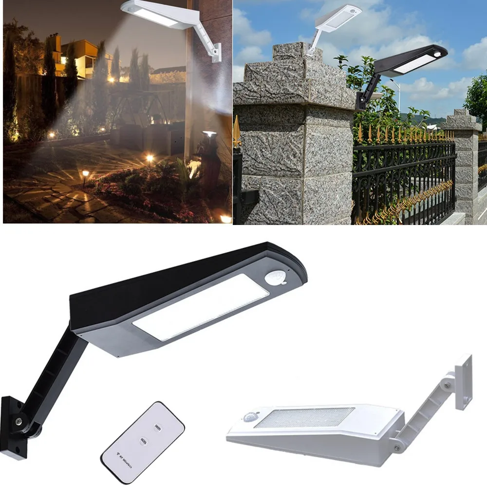 Us 22 53 31 Off 900lm Led Solar Light Outdoor Waterproof Lighting For Garden Wall 48 Leds Four Modes Rotable Pole Lamp Newest In Street Lights