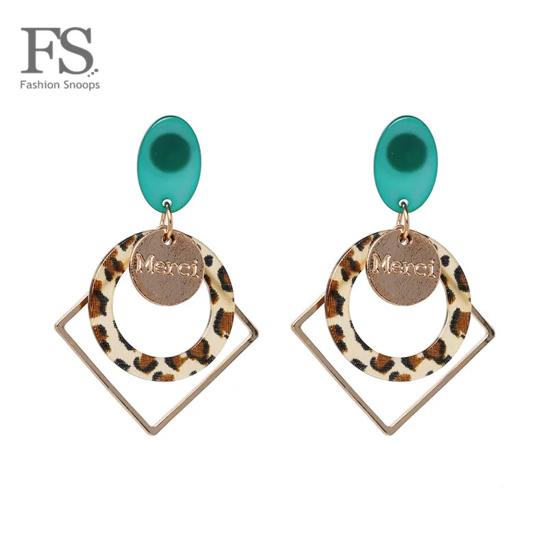 Богемные металлические серьги FASHIONSNOOPS в форме капли большие подвески из