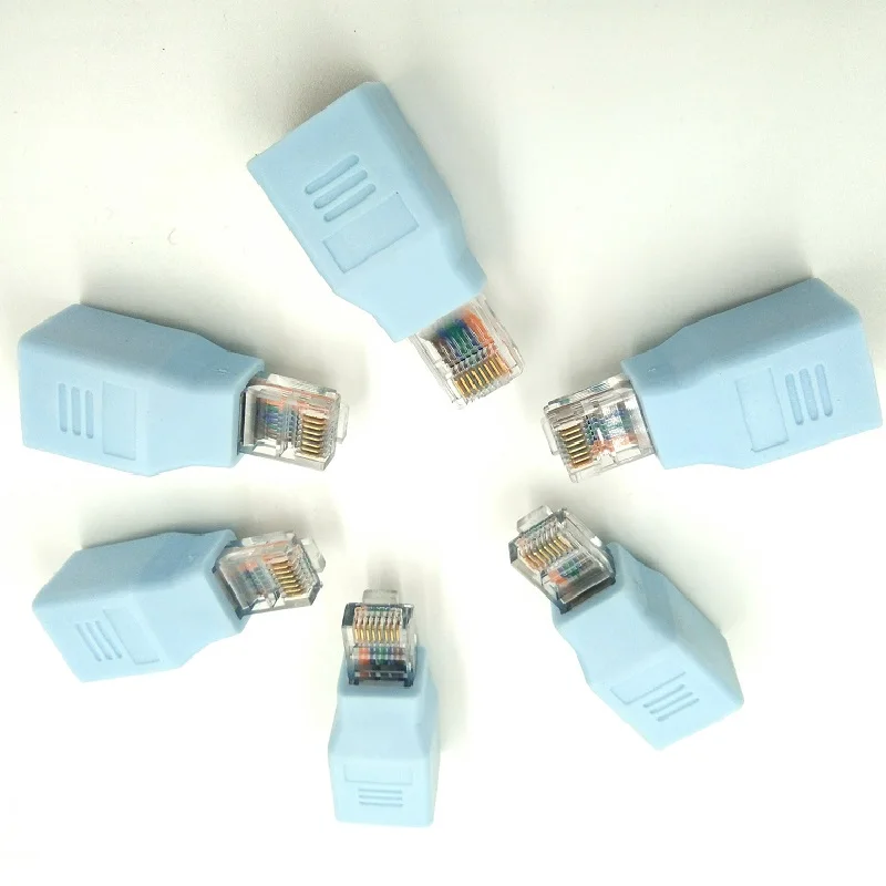 Сетевой Ethernet разъем RJ45 CAT5 CAT5E переходник Папа мама Новый ethernet адаптер 1:8| |