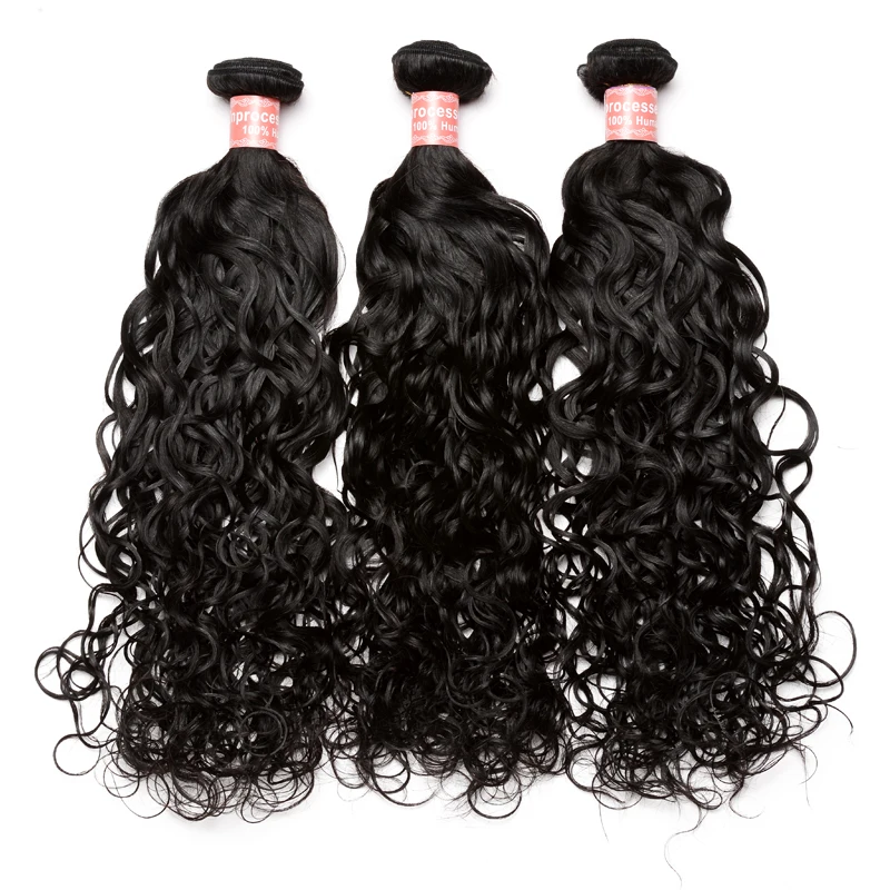 Water Wave Human Hair Weave Bundles Brazilian Virgin Hair Human Hair 1 Piece 1 Bundle Natural Color Hair Extensions CARA Water Wave Human Hair Weave Bundles Brazilian Virgin Hair Human Hair 1 Piece 1 Bundle Natural Color Hair Extensions CARA