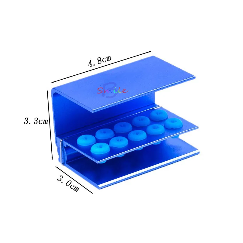 

New Dental Tool 10 Holes FG Bur Case Disinfection Autoclave Holder Block